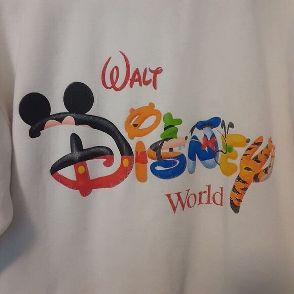 Vtg 90s USA Made Mickey Inc Sweatshirt S Walt Disney World Distressed Crewneck - Picture 1 of 11